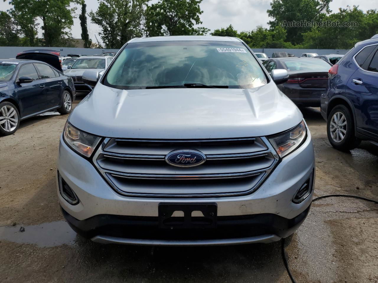 2015 Ford Edge Sel Silver vin: 2FMTK3J9XFBB33728