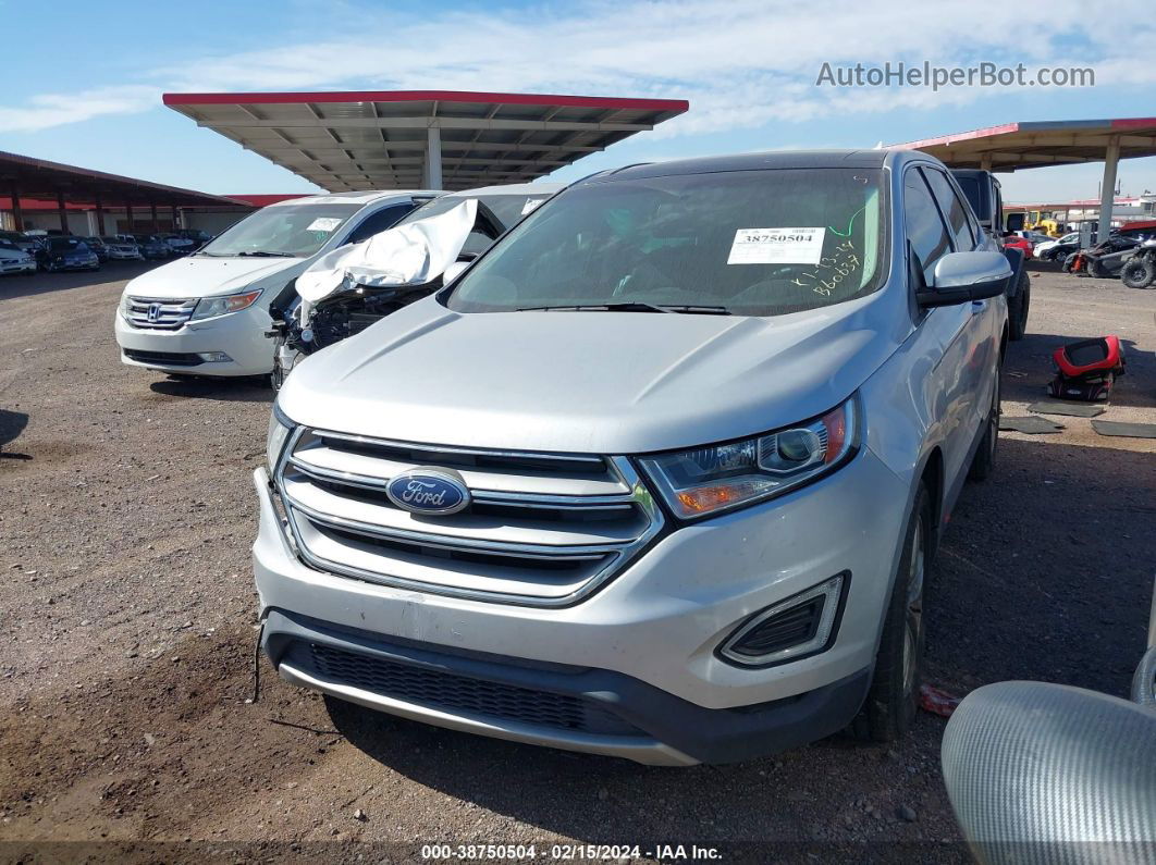 2015 Ford Edge Sel Silver vin: 2FMTK3J9XFBB60637