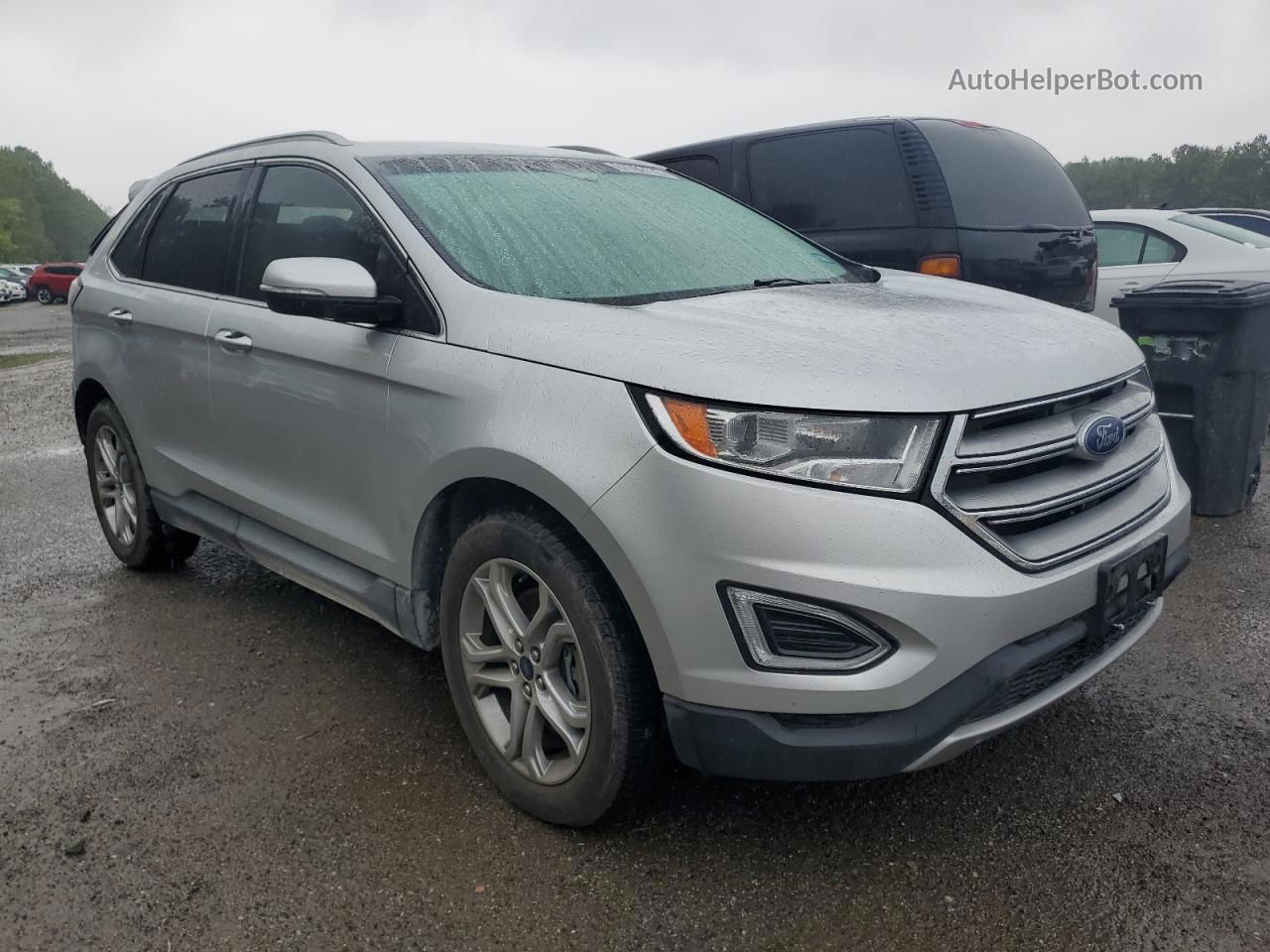 2015 Ford Edge Titanium Серебряный vin: 2FMTK3K80FBB26924