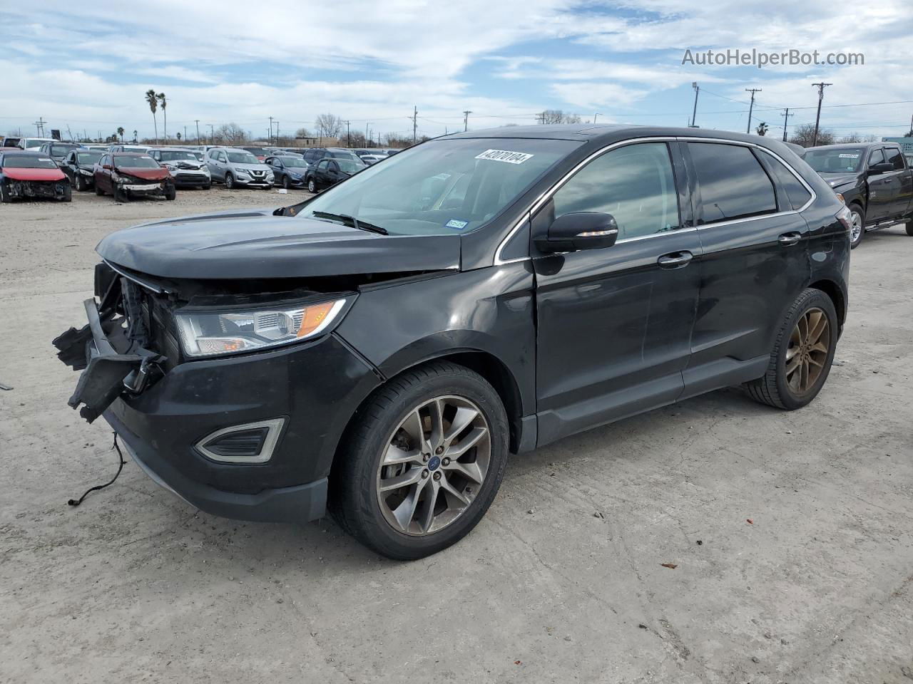 2015 Ford Edge Titanium Black vin: 2FMTK3K80FBB72902