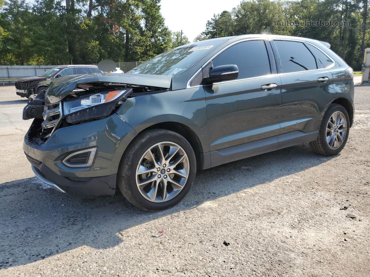 2015 Ford Edge Titanium Черный vin: 2FMTK3K80FBB89232