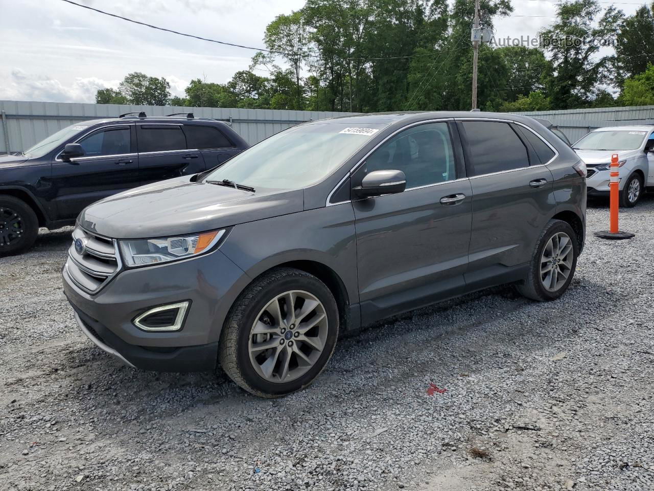 2015 Ford Edge Titanium Gray vin: 2FMTK3K81FBC28720