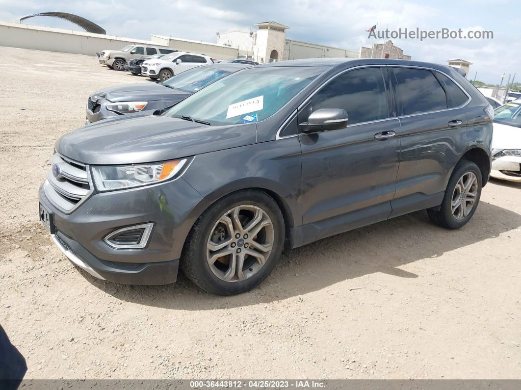 2015 Ford Edge Titanium Gray vin: 2FMTK3K82FBB48052