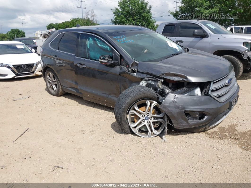 2015 Ford Edge Titanium Gray vin: 2FMTK3K82FBB48052