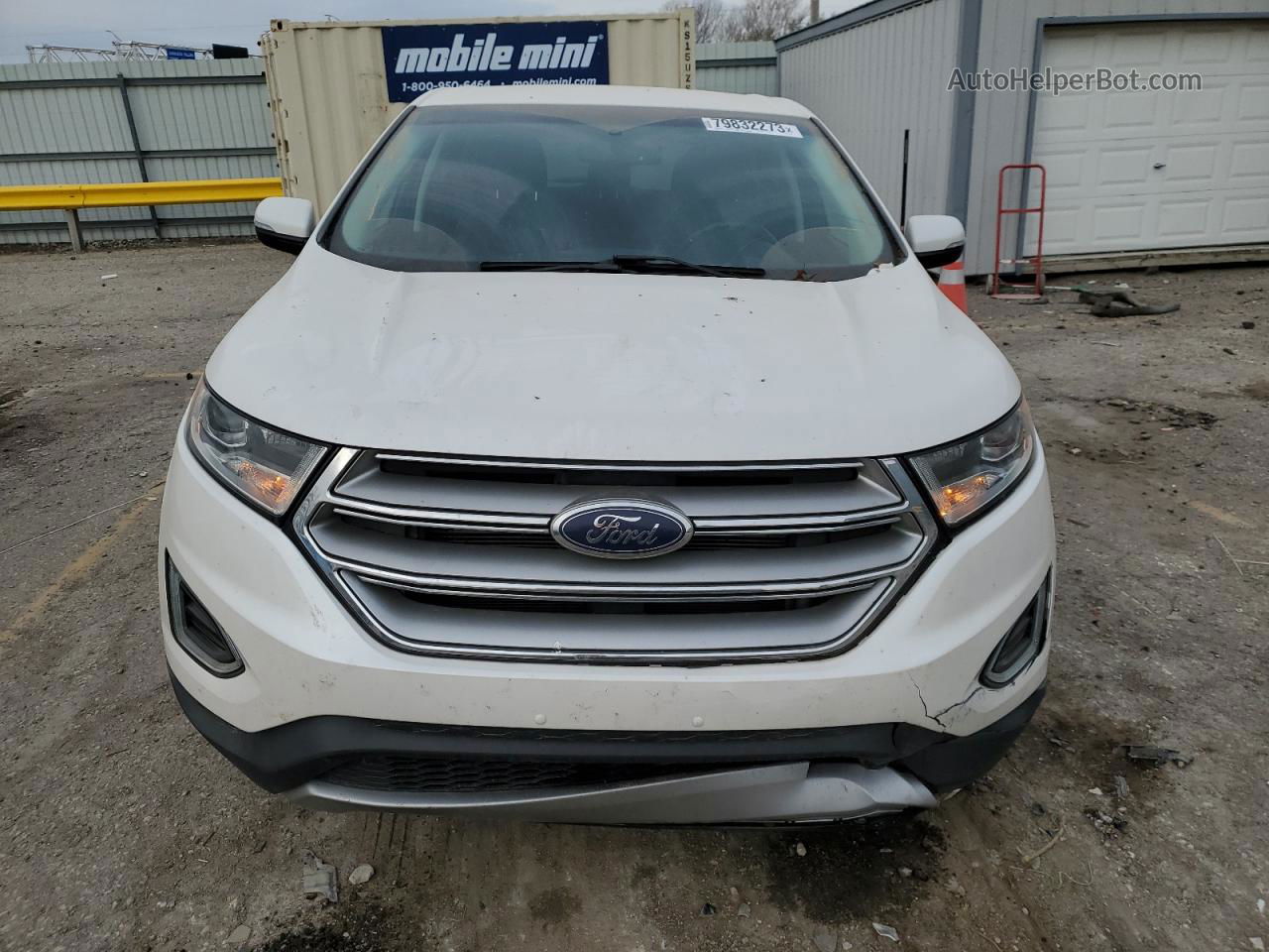 2015 Ford Edge Titanium White vin: 2FMTK3K82FBB87370