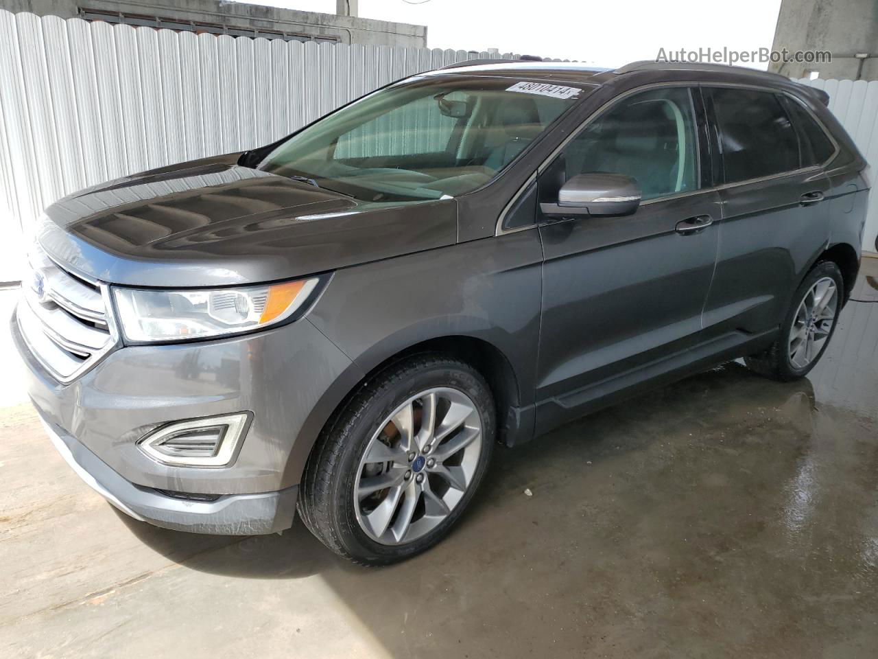 2015 Ford Edge Titanium Серый vin: 2FMTK3K82FBC37426