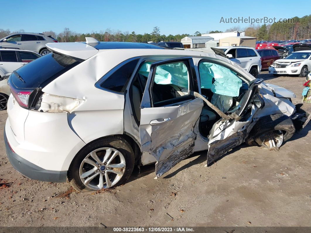 2015 Ford Edge Titanium White vin: 2FMTK3K84FBB64348