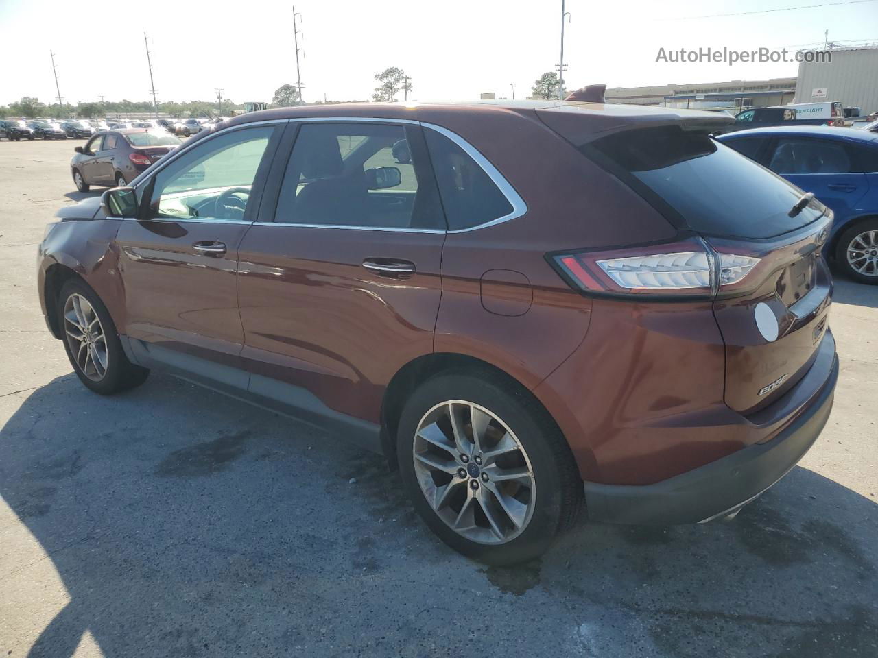 2015 Ford Edge Titanium Коричневый vin: 2FMTK3K86FBB76193