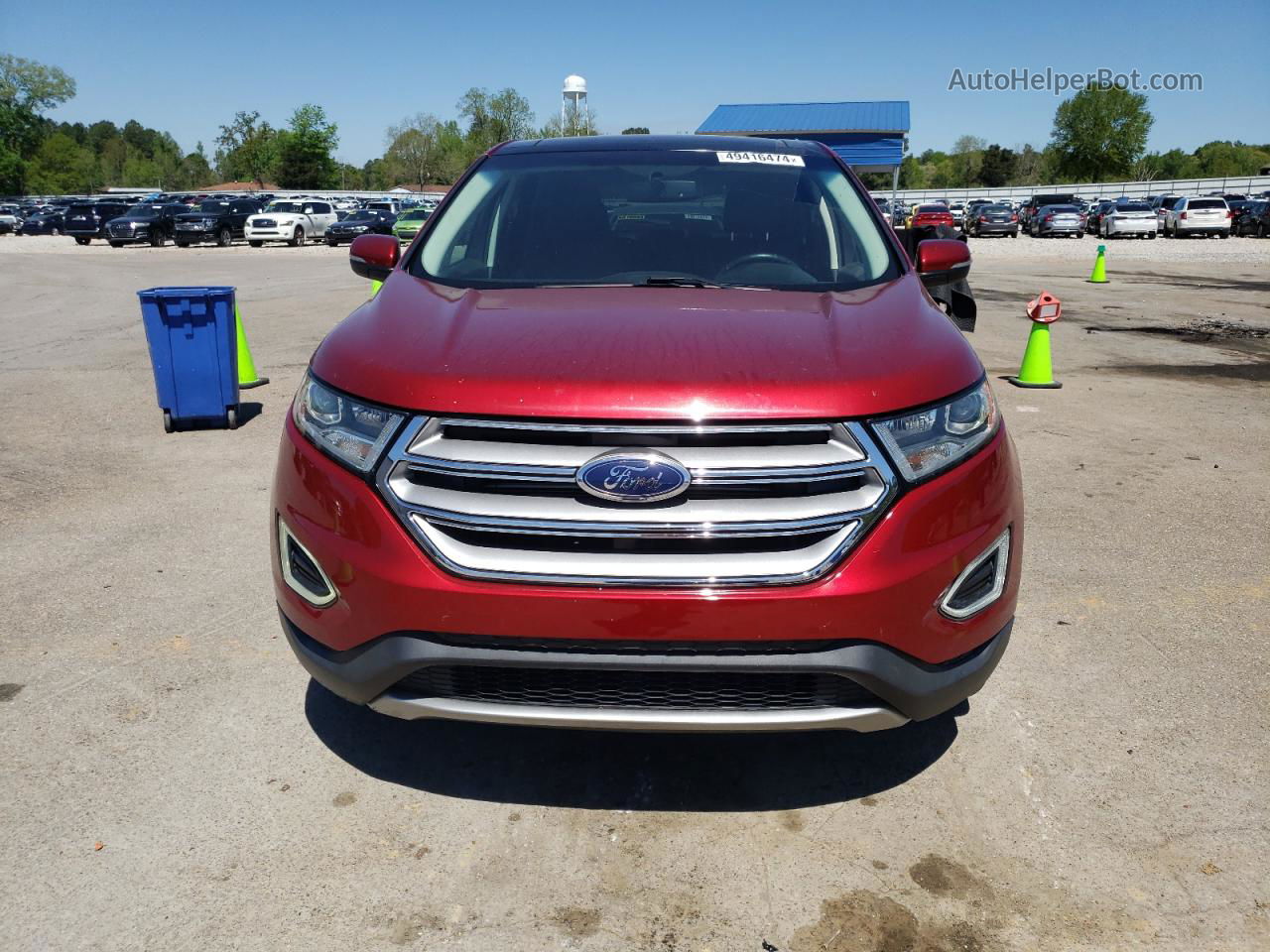 2015 Ford Edge Titanium Red vin: 2FMTK3K86FBC29393