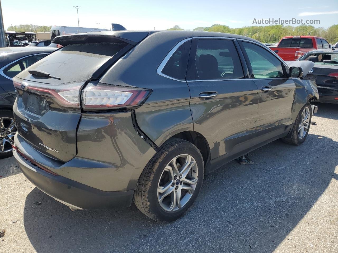 2015 Ford Edge Titanium Gray vin: 2FMTK3K88FBB03441