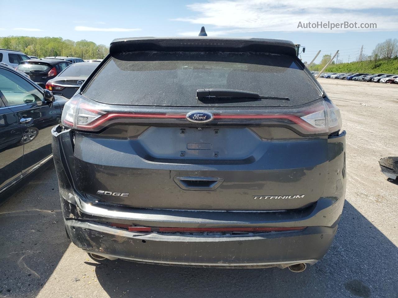 2015 Ford Edge Titanium Серый vin: 2FMTK3K88FBB03441