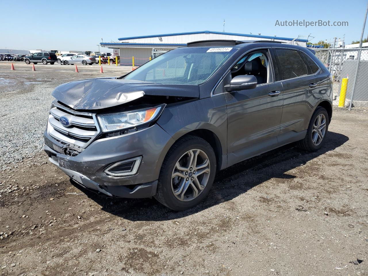 2015 Ford Edge Titanium Charcoal vin: 2FMTK3K90FBB34563