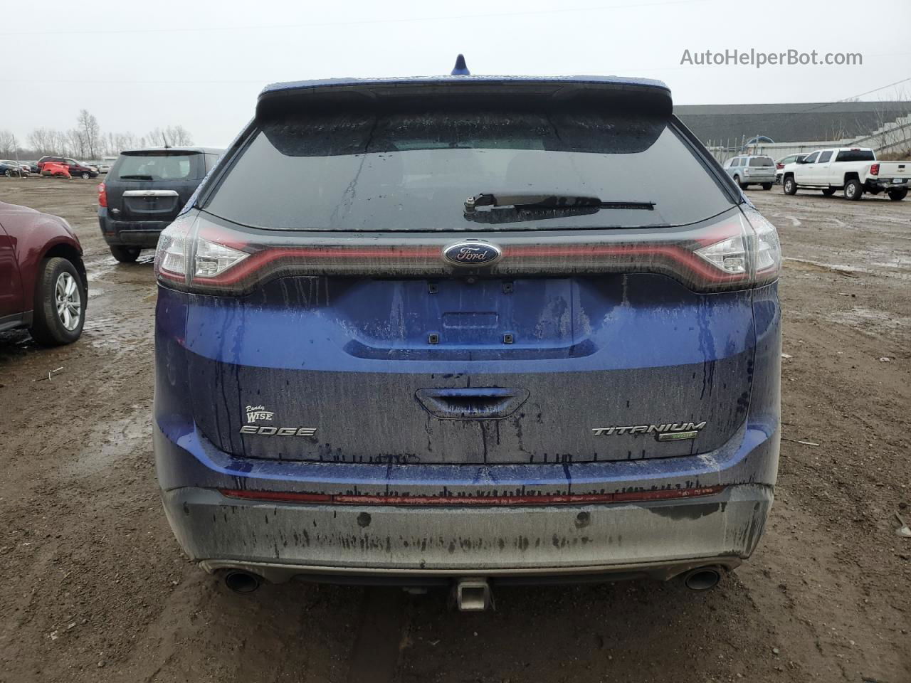 2015 Ford Edge Titanium Синий vin: 2FMTK3K90FBB59639