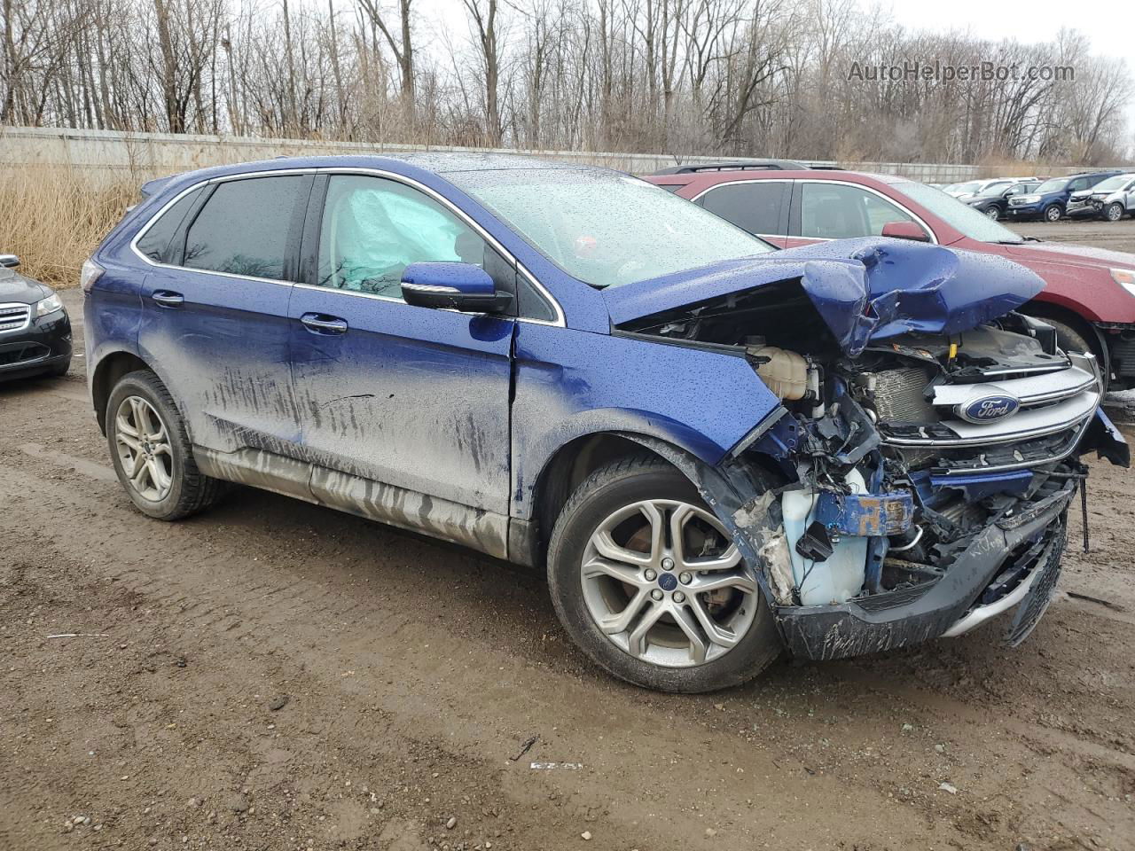 2015 Ford Edge Titanium Blue vin: 2FMTK3K90FBB59639