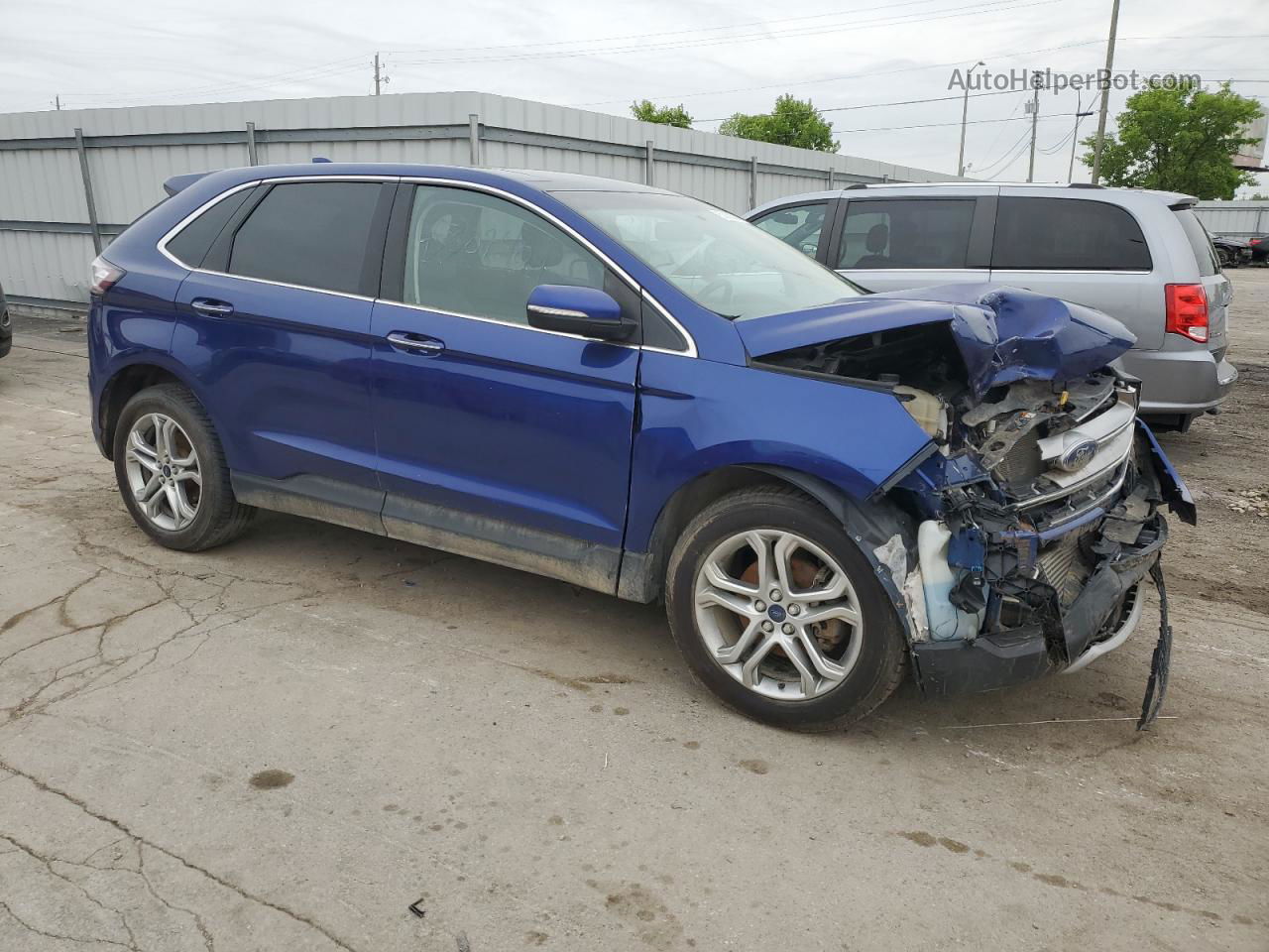 2015 Ford Edge Titanium Blue vin: 2FMTK3K90FBB59639