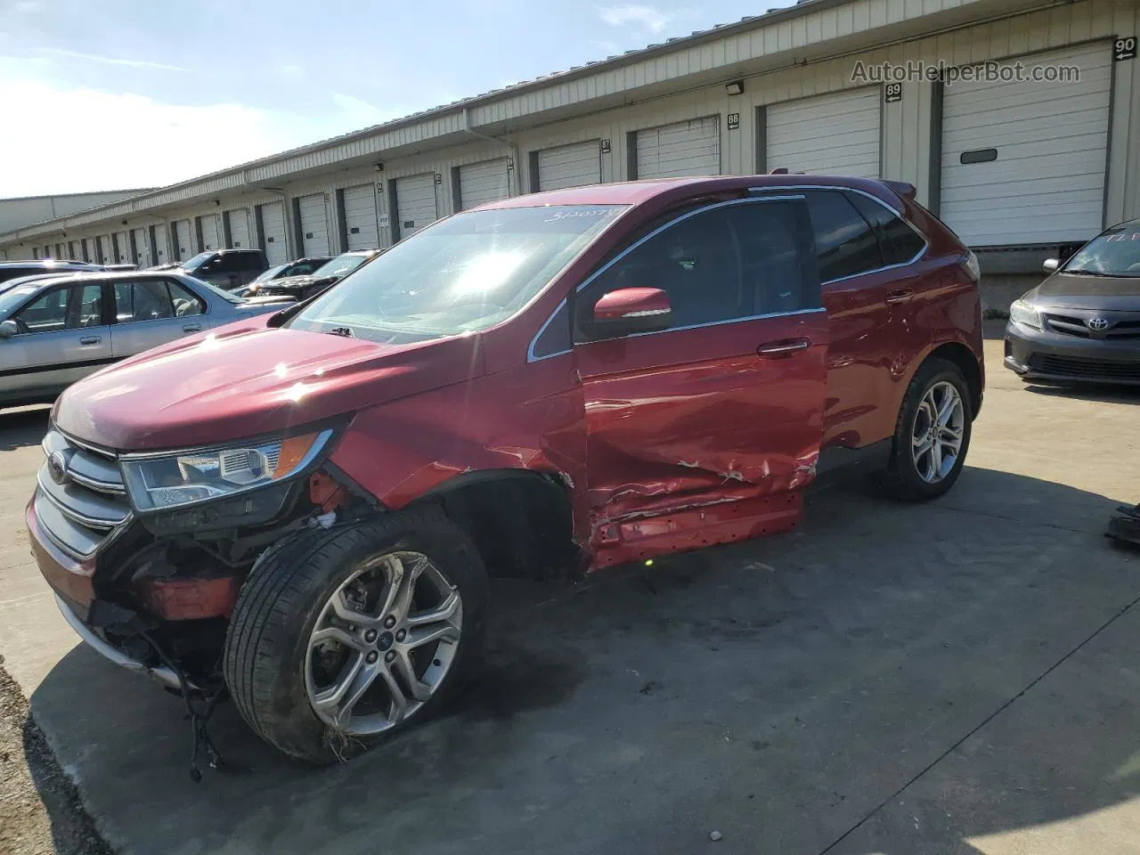 2015 Ford Edge Titanium Maroon vin: 2FMTK3K90FBC16275