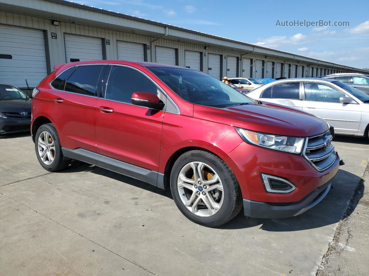 2015 Ford Edge Titanium Maroon vin: 2FMTK3K90FBC16275