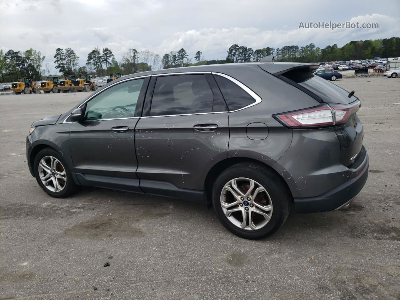 2015 Ford Edge Titanium Серый vin: 2FMTK3K90FBC29141