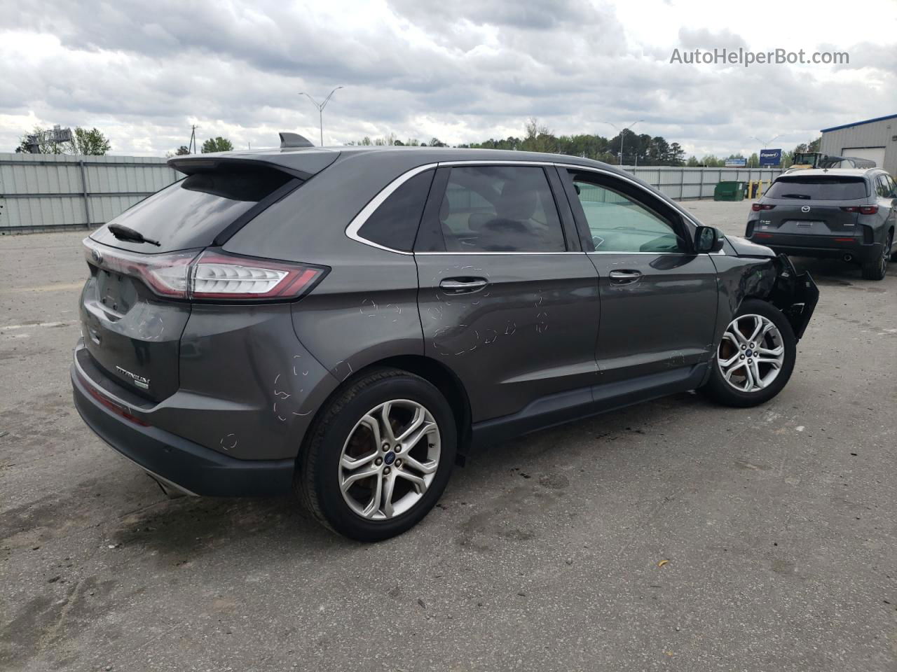 2015 Ford Edge Titanium Серый vin: 2FMTK3K90FBC29141