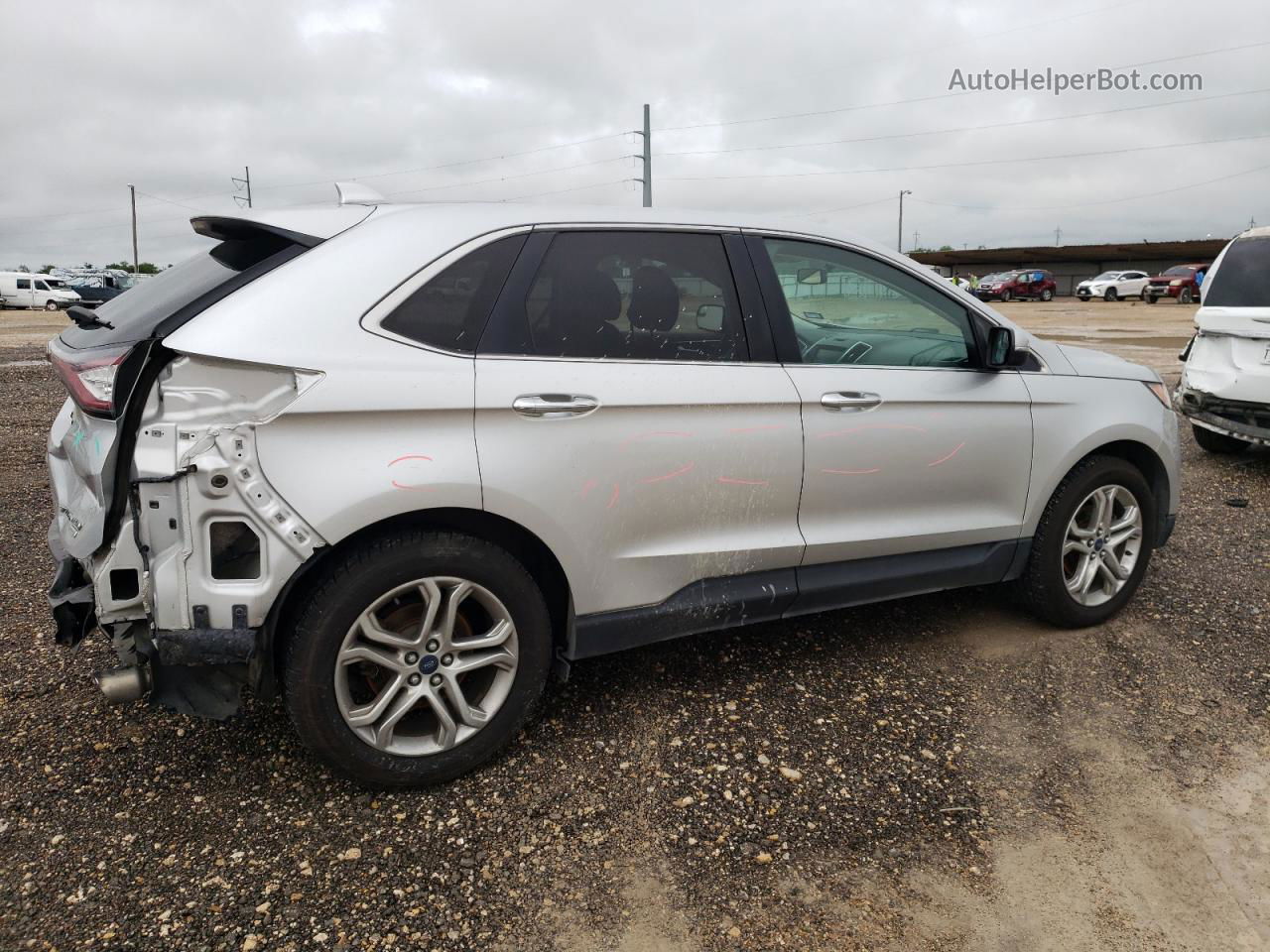 2015 Ford Edge Titanium Silver vin: 2FMTK3K92FBB48254