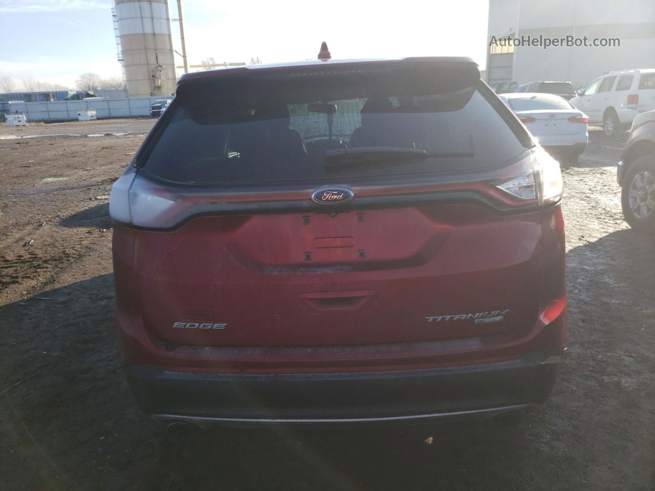2015 Ford Edge Titanium Red vin: 2FMTK3K94FBB27292