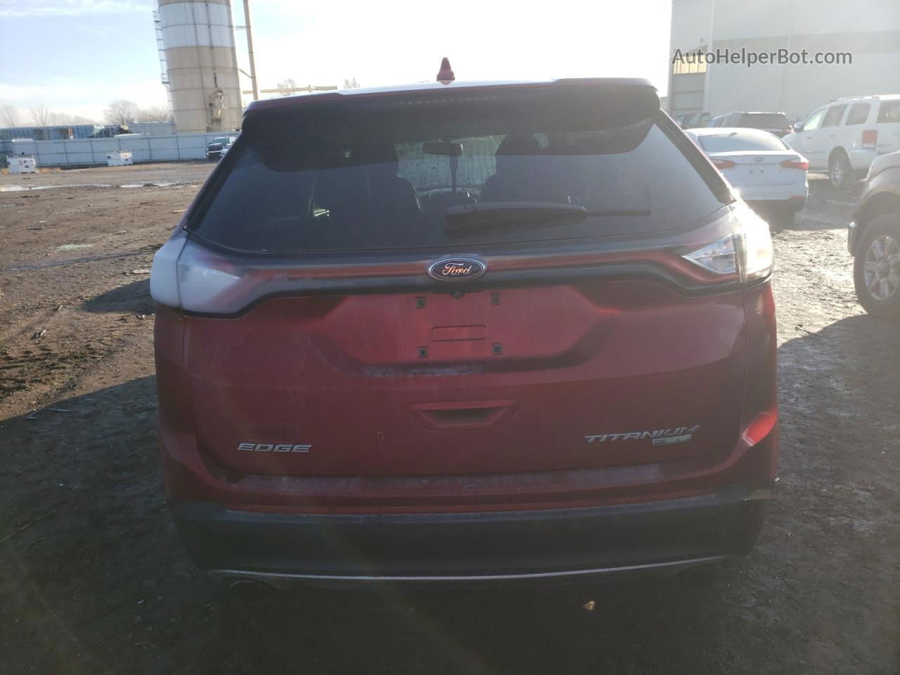 2015 Ford Edge Titanium Красный vin: 2FMTK3K94FBB27292