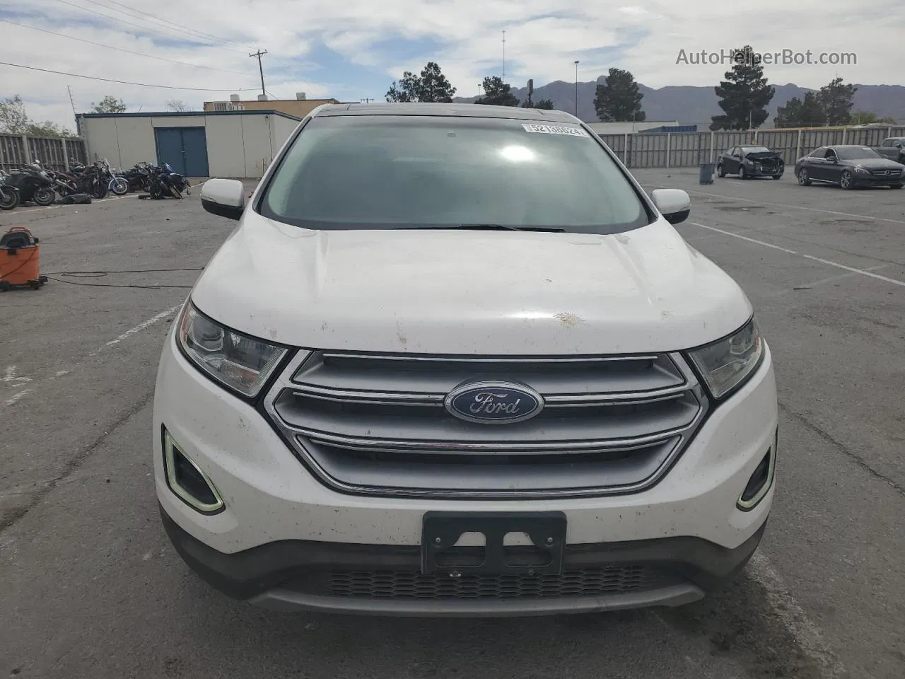 2015 Ford Edge Titanium White vin: 2FMTK3K95FBB48085