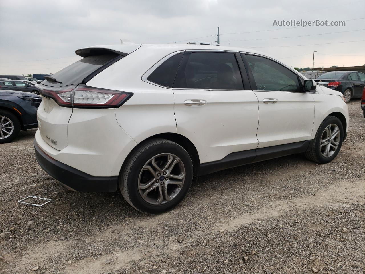 2015 Ford Edge Titanium White vin: 2FMTK3K97FBB35547