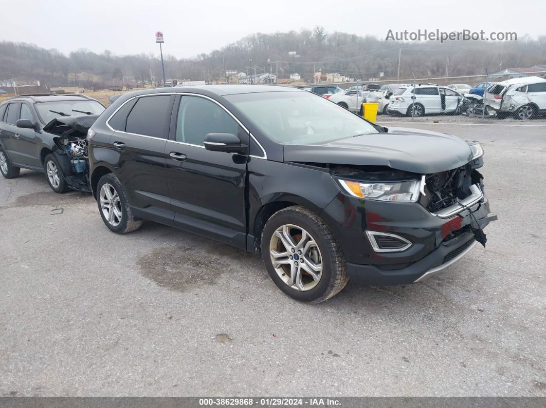 2015 Ford Edge Titanium Черный vin: 2FMTK3K97FBB55622