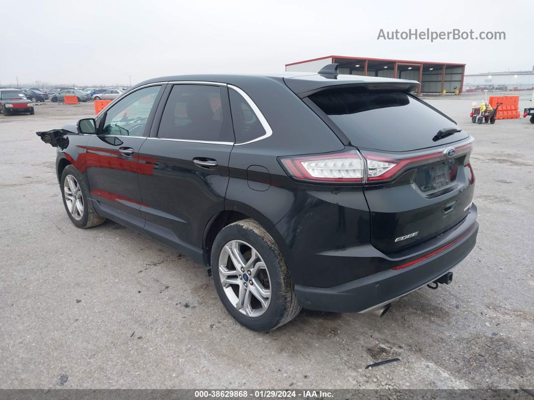 2015 Ford Edge Titanium Черный vin: 2FMTK3K97FBB55622