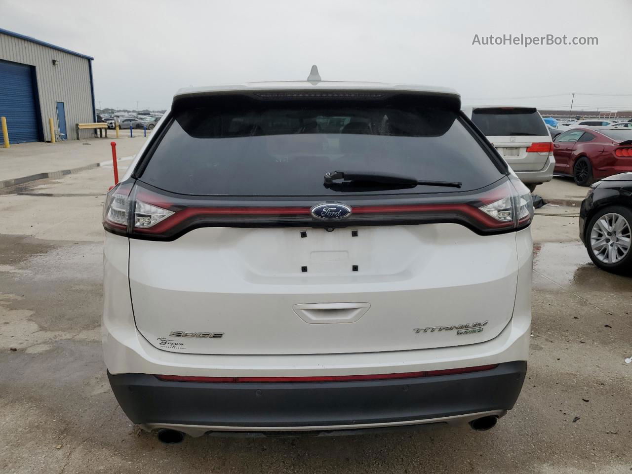 2015 Ford Edge Titanium White vin: 2FMTK3K97FBC07010