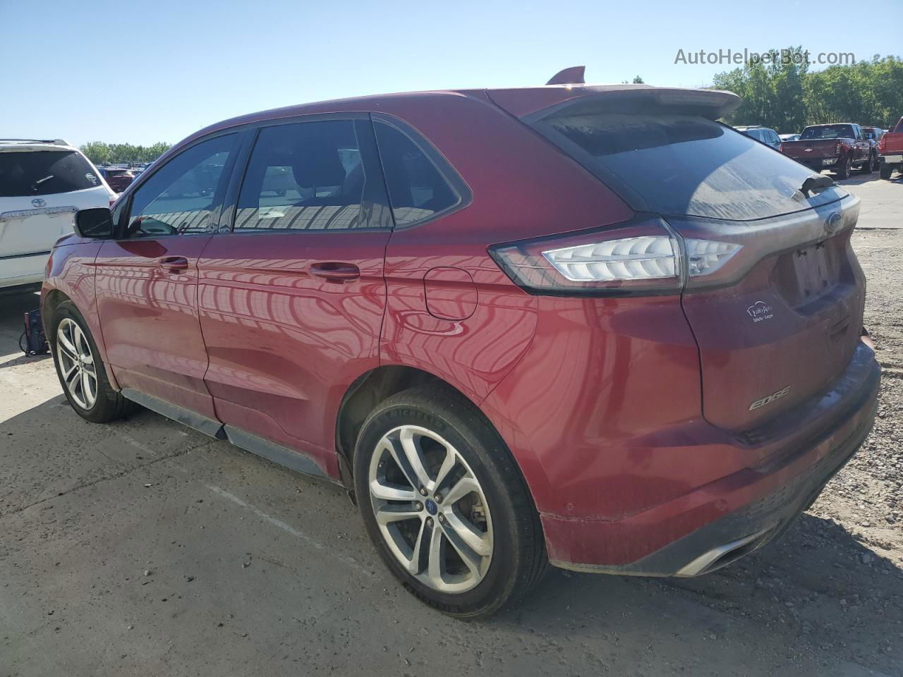 2015 Ford Edge Sport Red vin: 2FMTK4AP1FBB03537