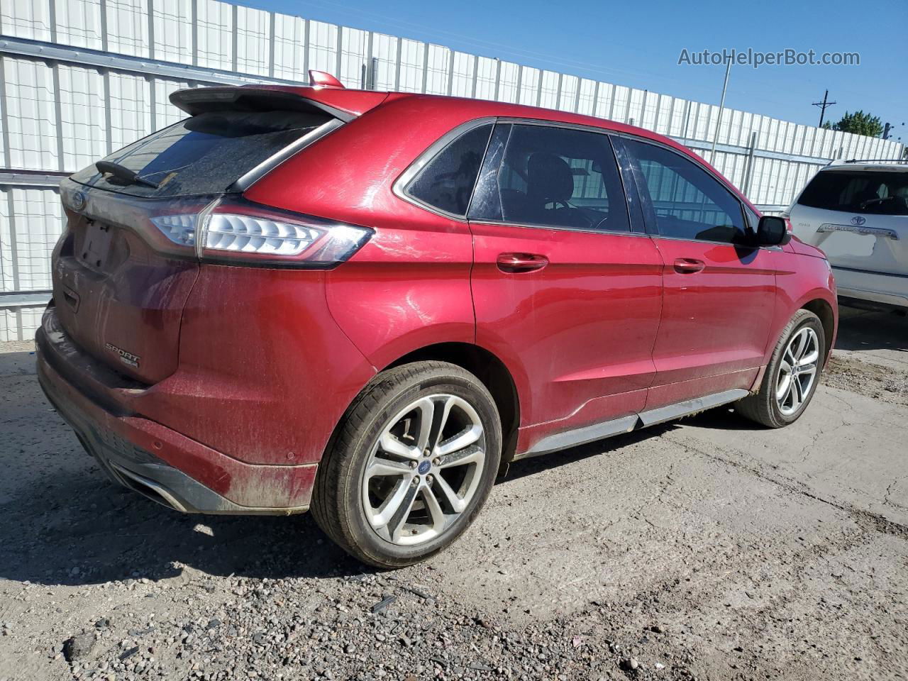 2015 Ford Edge Sport Red vin: 2FMTK4AP1FBB03537