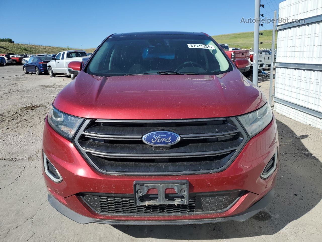 2015 Ford Edge Sport Red vin: 2FMTK4AP1FBB03537