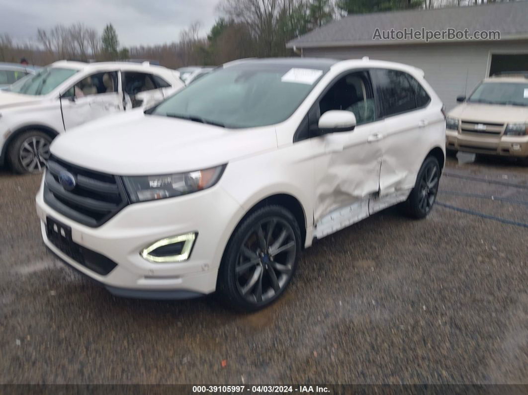 2015 Ford Edge Sport White vin: 2FMTK4AP2FBB44629