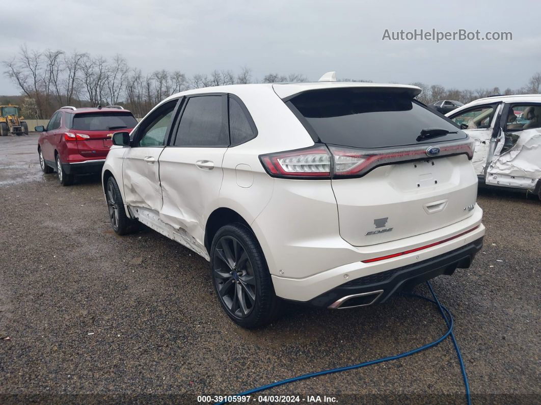 2015 Ford Edge Sport White vin: 2FMTK4AP2FBB44629