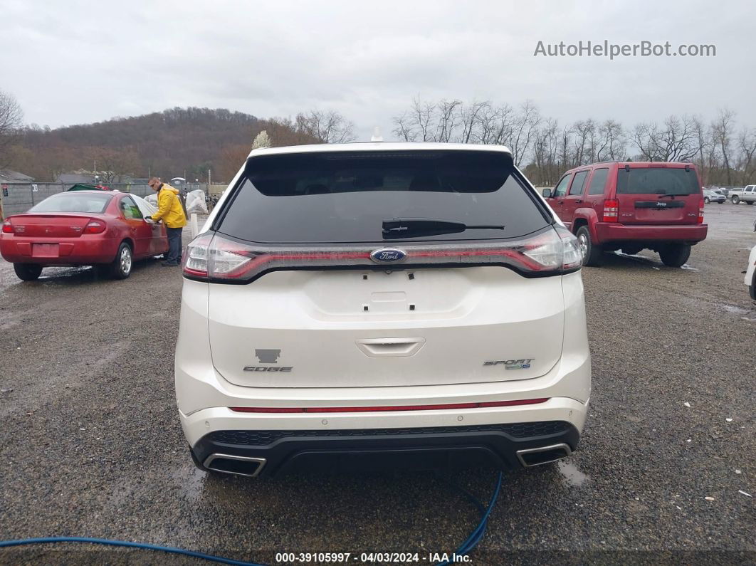 2015 Ford Edge Sport White vin: 2FMTK4AP2FBB44629