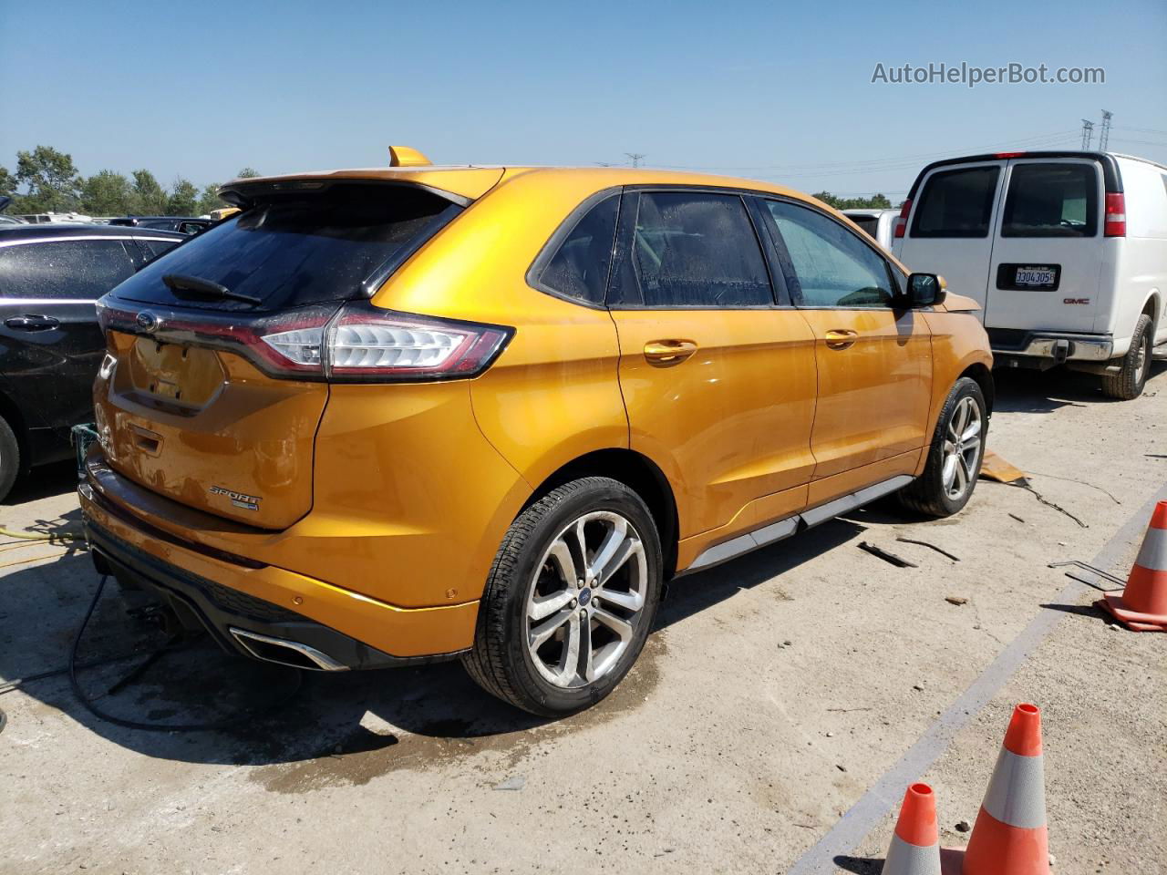 2015 Ford Edge Sport Orange vin: 2FMTK4AP3FBB52058