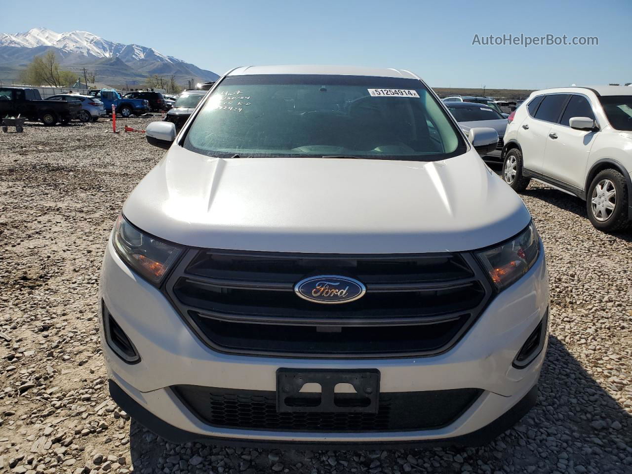 2015 Ford Edge Sport White vin: 2FMTK4AP4FBB92424