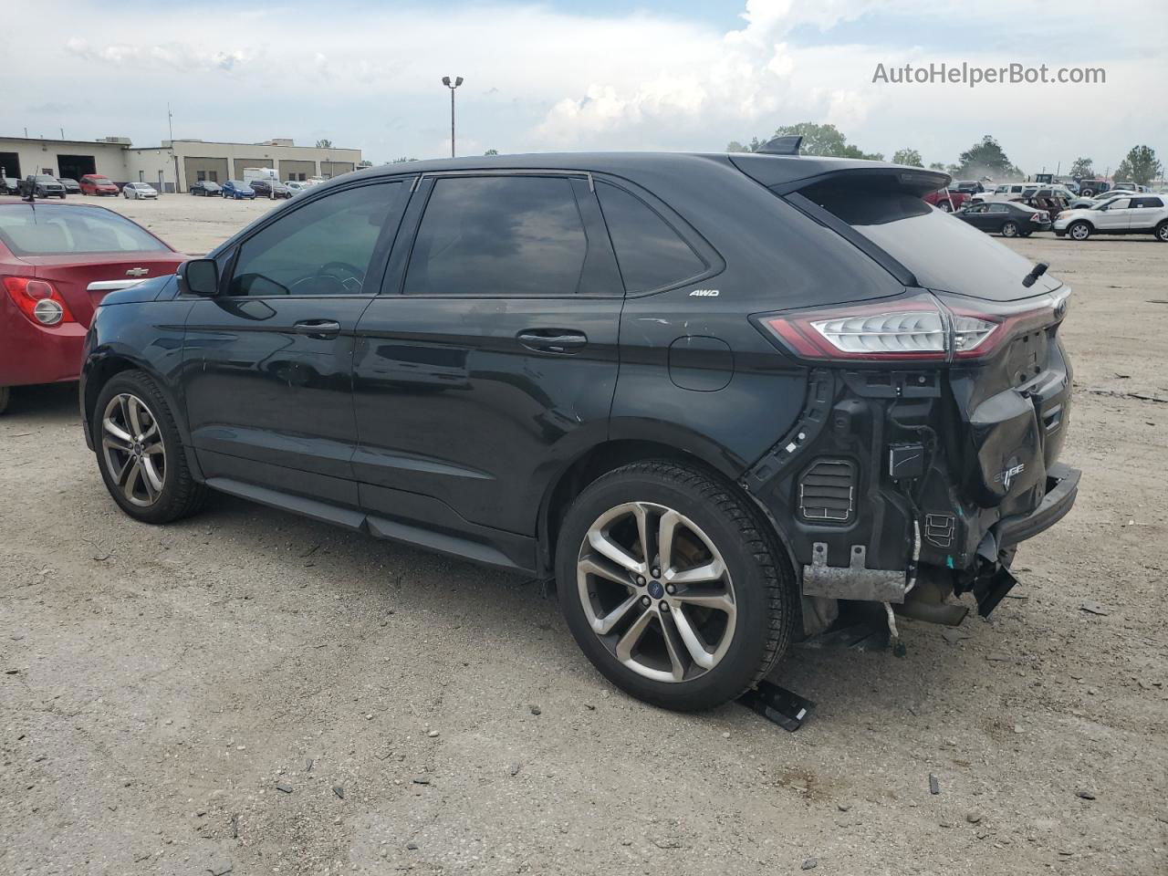 2015 Ford Edge Sport Черный vin: 2FMTK4AP6FBC38190