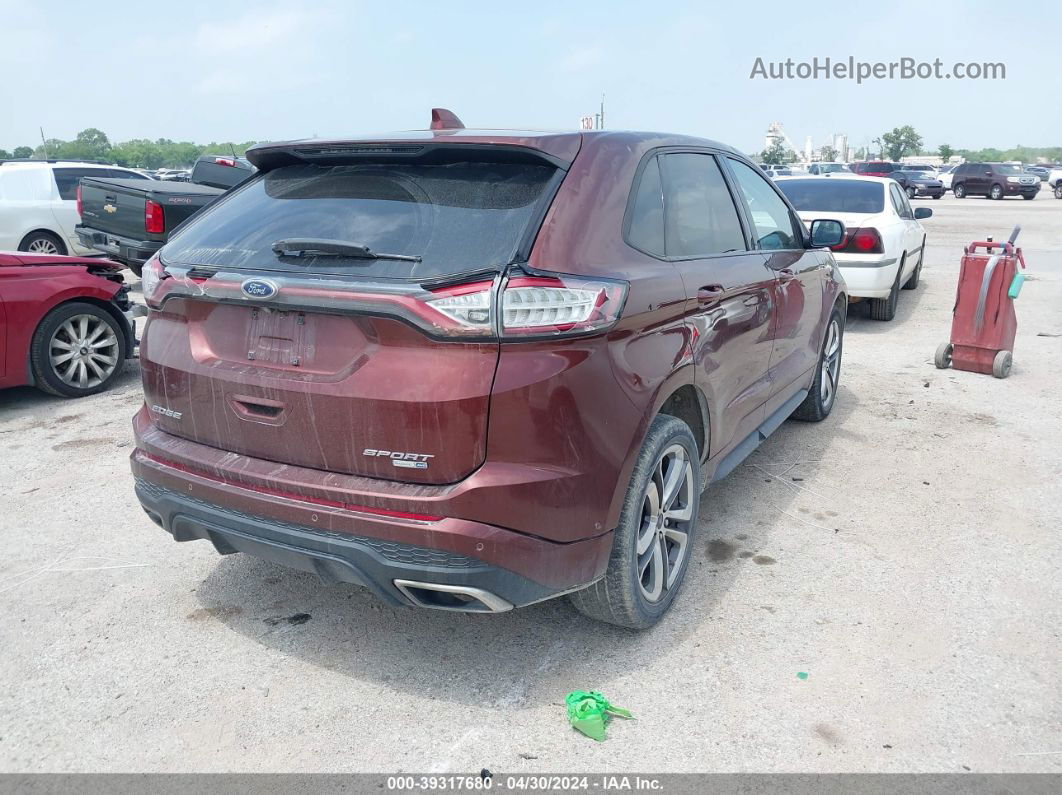 2015 Ford Edge Sport Бордовый vin: 2FMTK4AP7FBB62494