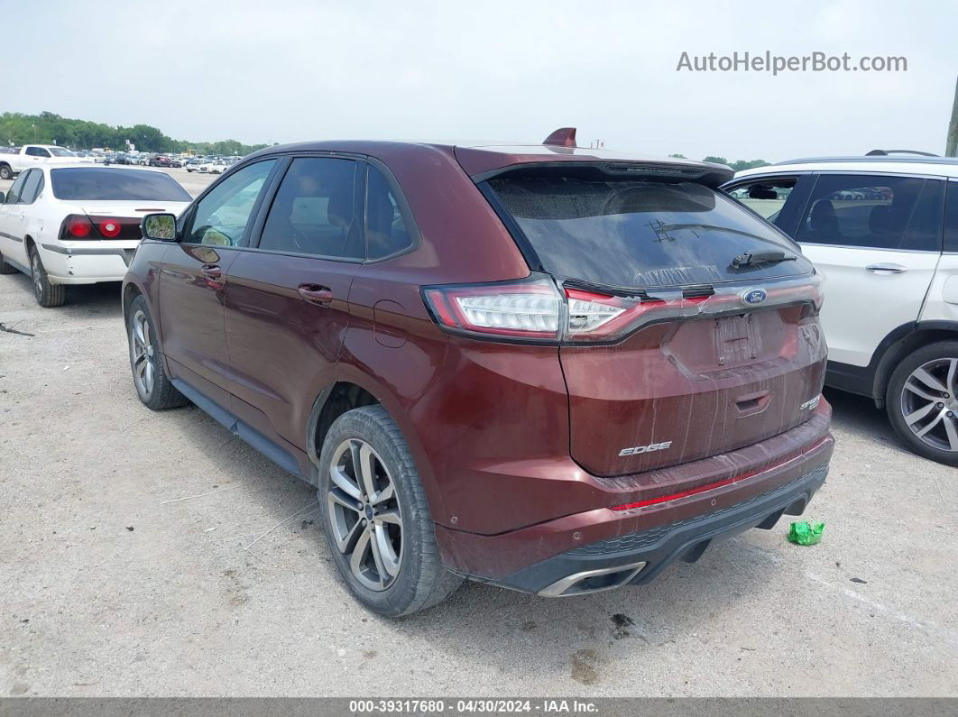 2015 Ford Edge Sport Бордовый vin: 2FMTK4AP7FBB62494