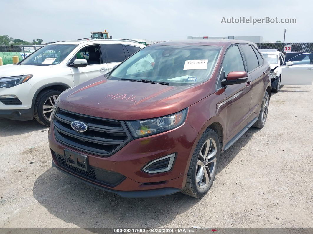 2015 Ford Edge Sport Бордовый vin: 2FMTK4AP7FBB62494