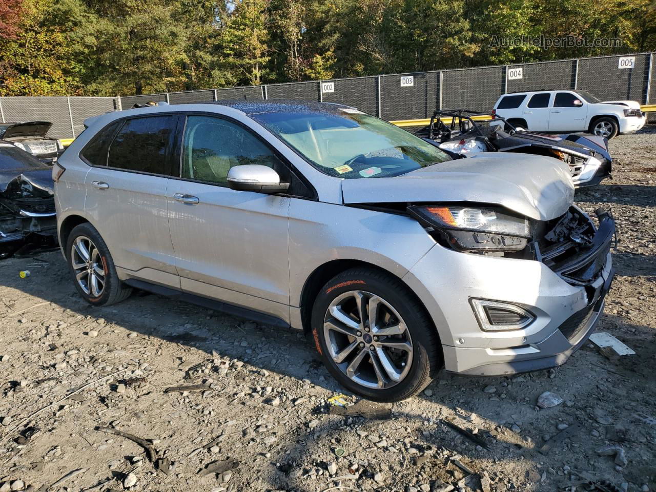 2015 Ford Edge Sport Silver vin: 2FMTK4AP7FBB98363