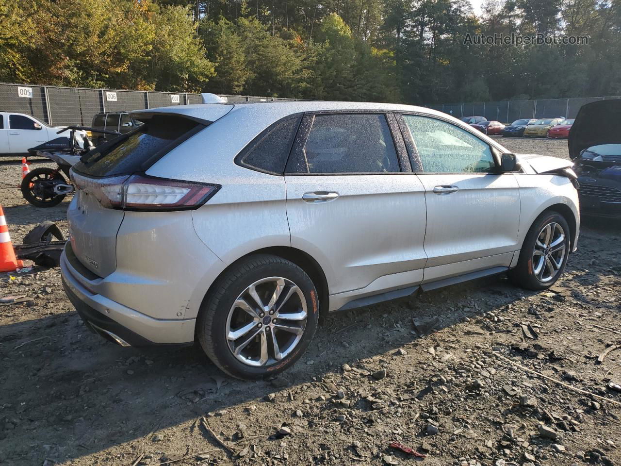 2015 Ford Edge Sport Silver vin: 2FMTK4AP7FBB98363