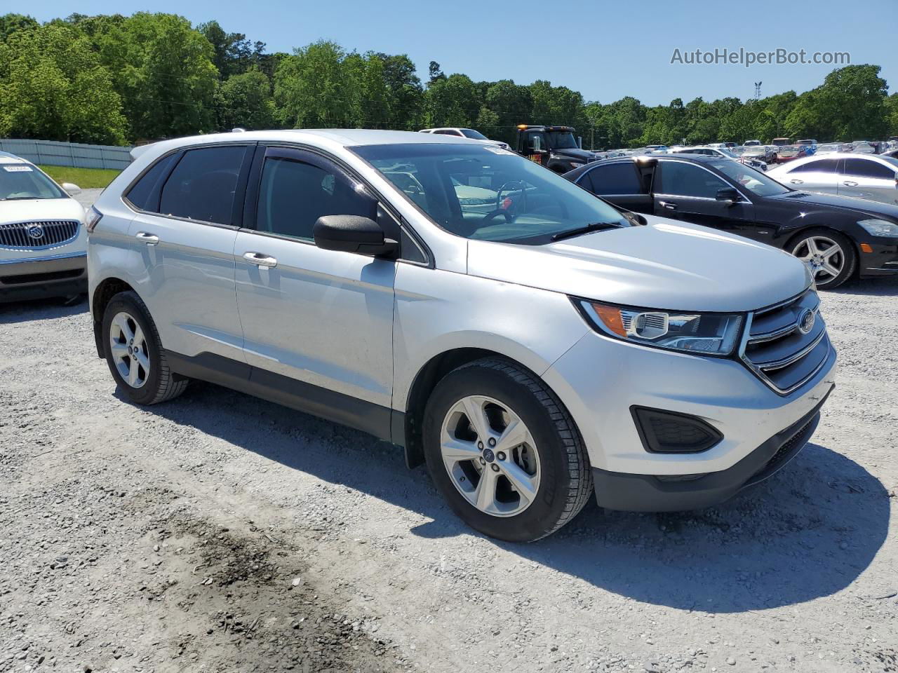 2015 Ford Edge Se Silver vin: 2FMTK4G97FBB43372