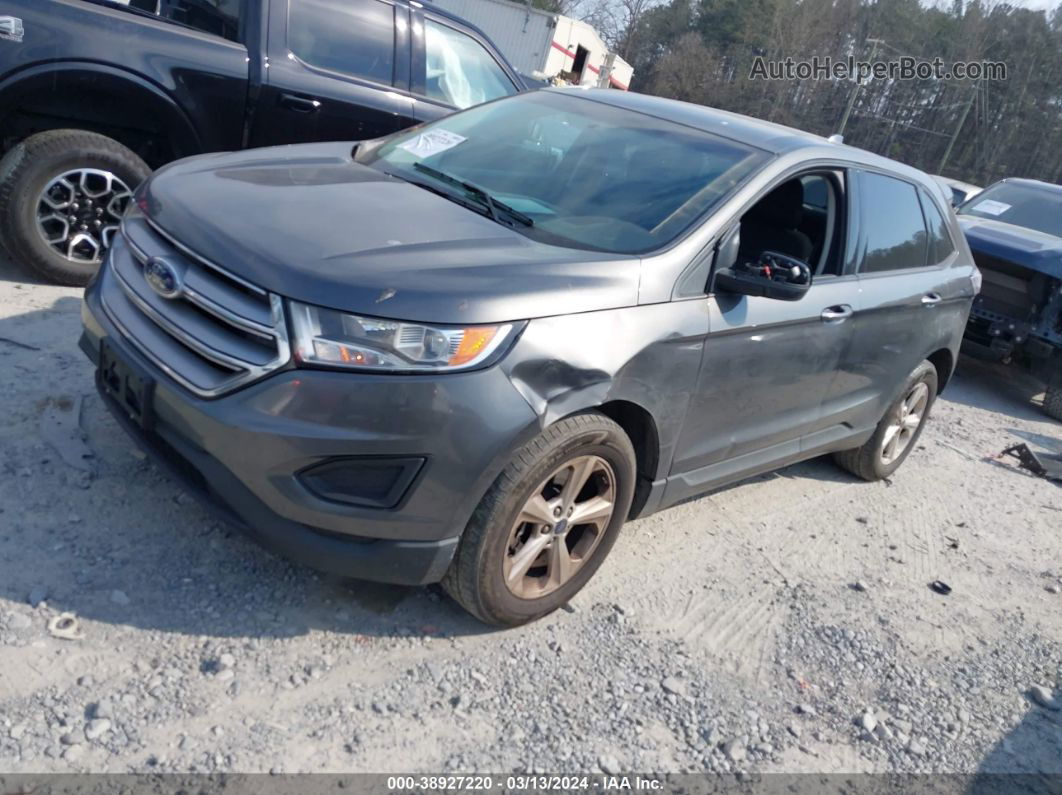 2015 Ford Edge Se Gray vin: 2FMTK4G97FBC28163