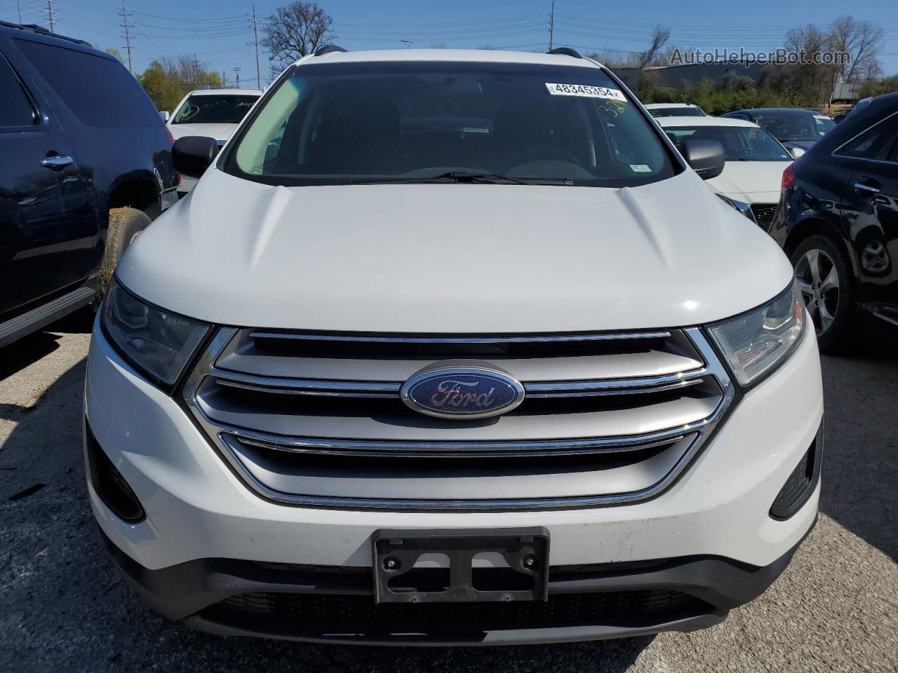 2015 Ford Edge Se White vin: 2FMTK4G99FBB94162