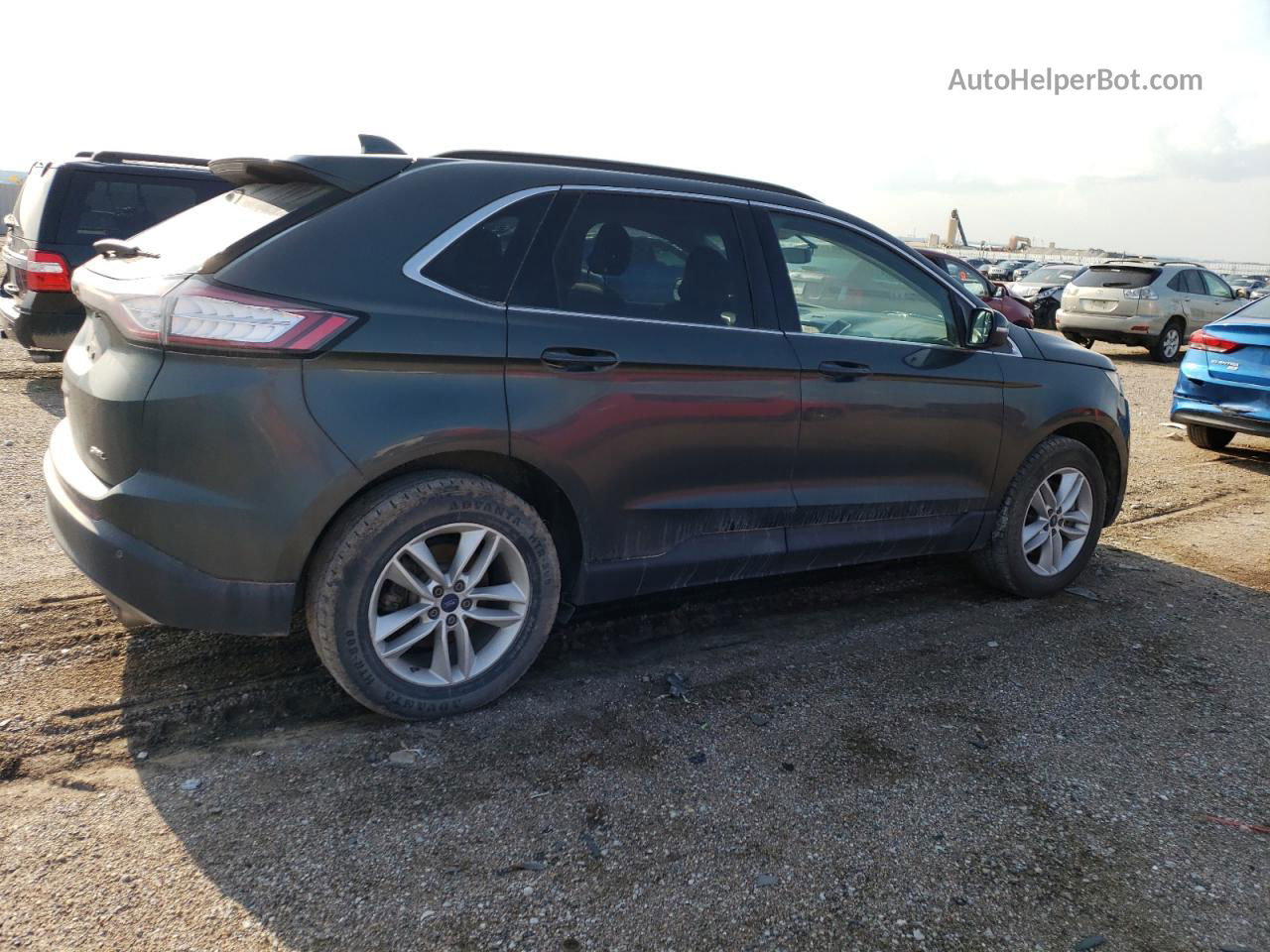 2015 Ford Edge Sel Green vin: 2FMTK4J80FBB03554