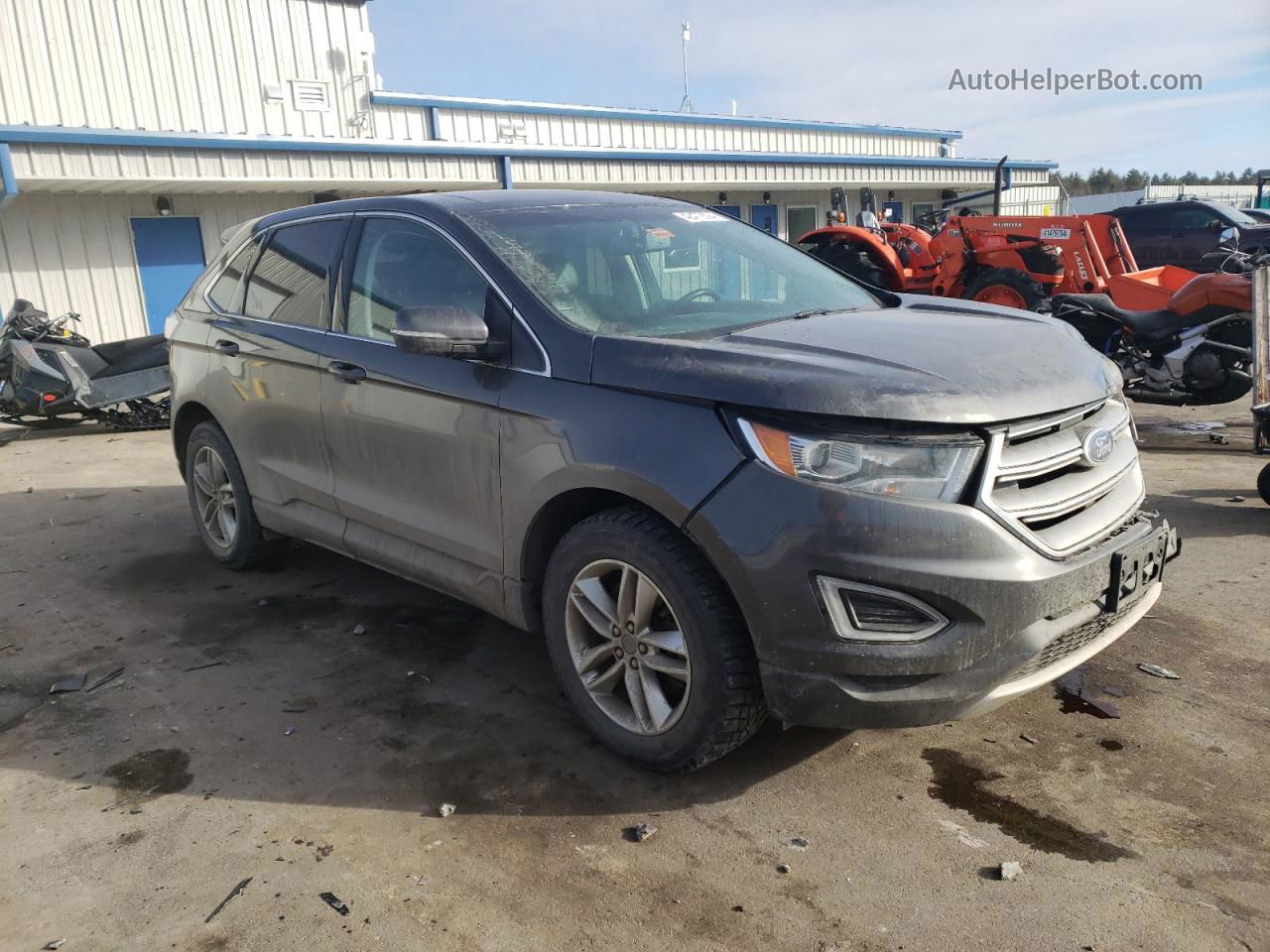 2015 Ford Edge Sel Серый vin: 2FMTK4J81FBC18535